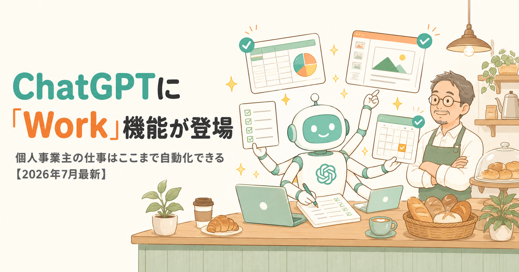 あなたが現在見ているのは ChatGPTに「Work」機能が登場｜個人事業主の仕事はここまで自動化できる
