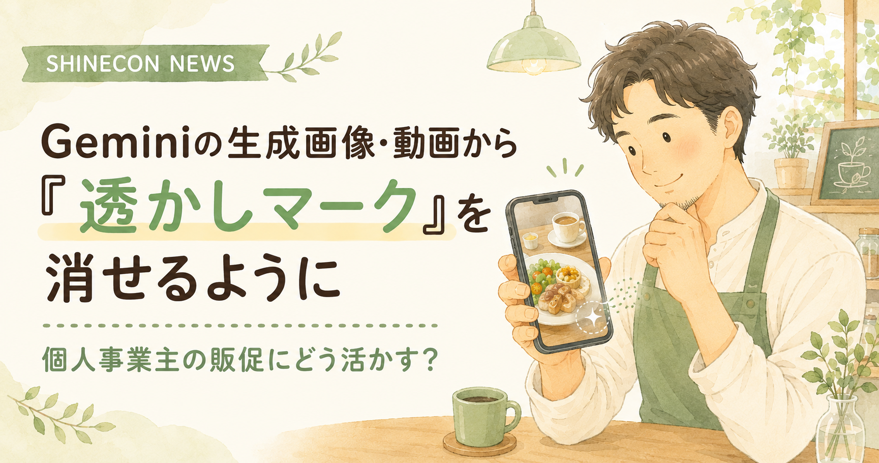 あなたが現在見ているのは Geminiの生成画像・動画から「透かしマーク」を消せるように｜個人事業主の販促にどう活かす？